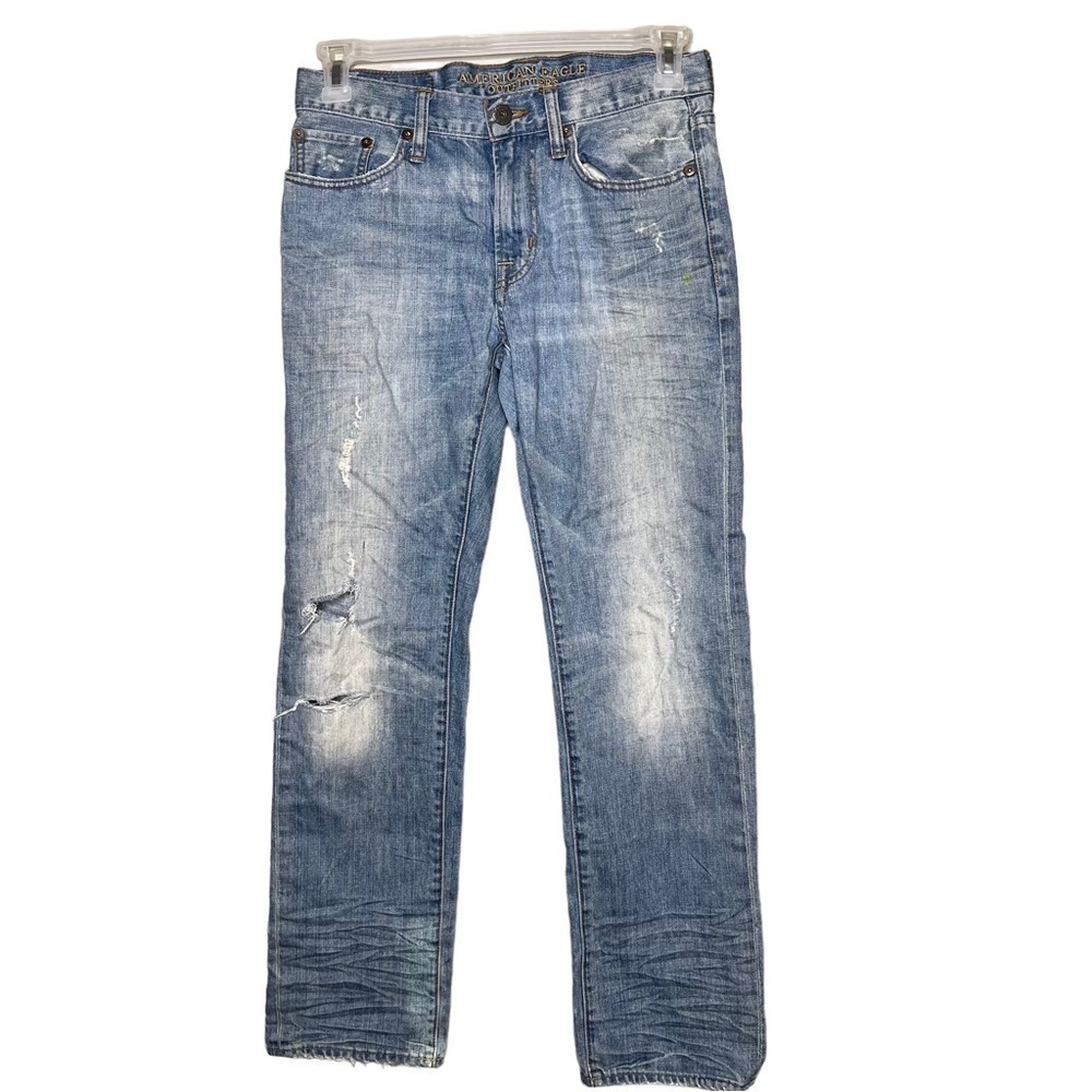 American Eagle Slim Straight Distressed Jeans